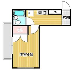 オフィシャルレジデンス 1Kの間取図画像