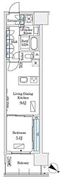 ロイヤルパークス有明 1LDKの間取図画像
