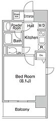 プライムアーバン門前仲町 1Kの間取図画像
