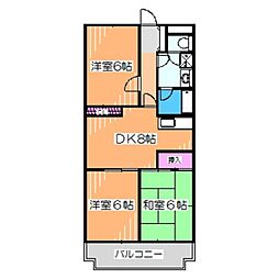ドミール福田 3DKの間取図画像