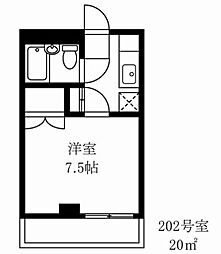 ハイム大木 1Kの間取図画像