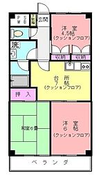 第3サンライズマンション 3DKの間取図画像