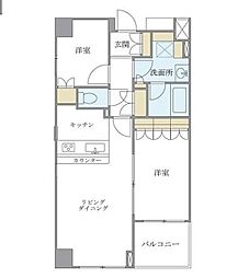 プレミアコート桜台 2LDKの間取図画像