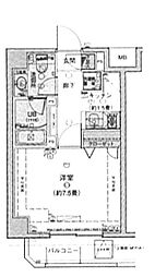 シースペース三ノ輪 3階1Kの間取り