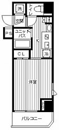 スカイコート武蔵新田 1Kの間取図画像