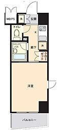 ルーブル大井町弐番館 1Kの間取図画像