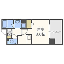 プライムスクエア ワンルームの間取図画像