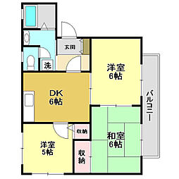 グランシティA 3DKの間取図画像