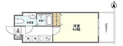 アルファコート西川口23 1Kの間取図画像