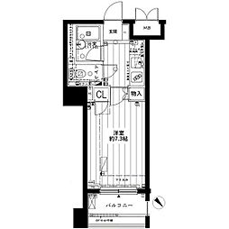 ファミール銀座EAST 1Kの間取図画像