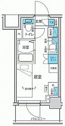 キャンパスヴィレッジ登戸 ワンルームの間取図画像