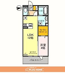 グランディール 1LDKの間取図画像