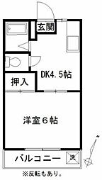 カルム深大寺 1階1DKの間取り