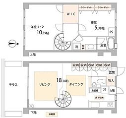 O-VAL 2階2LDKの間取り