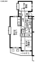 フォレストハイム 2LDKの間取図画像