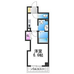 みおつくし大池橋 1Kの間取図画像