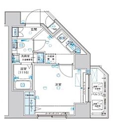 クラスタ大山 1Kの間取図画像