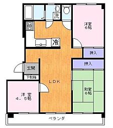 M2ビルディング 3LDKの間取図画像