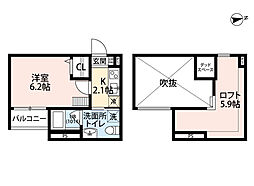 アルビレオ 1Kの間取図画像