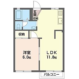 クリードT 1LDKの間取図画像