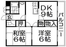 間取図画像 2DK