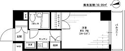 メインステージ大森海岸 1Kの間取図画像