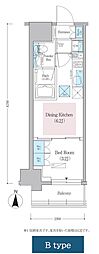 アーバネックス蔵前レジデンス 1DKの間取図画像