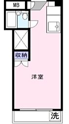 高南マンション ワンルームの間取図画像