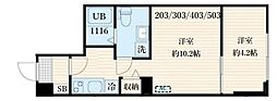 aLATO自由が丘 1LDKの間取図画像