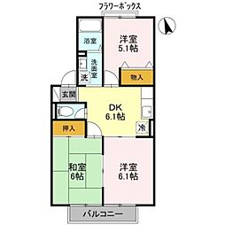 ミルキーウェイ 3DKの間取図画像