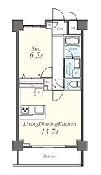 BonSoleil 1LDKの間取図画像
