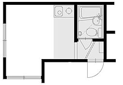 イッツ東中野 1階ワンルームの間取り