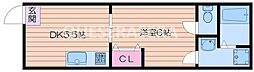 大宝北天満ロイヤルハイツ 1DKの間取図画像
