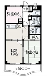 朝霞台ダイカンプラザ 2LDKの間取図画像