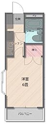 メゾン岩田 1Kの間取図画像