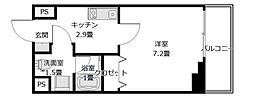 アセントY津田沼 1Kの間取図画像