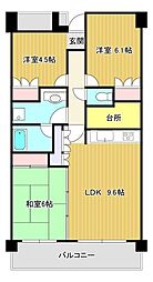 カサフロンテ 3LDKの間取図画像