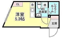 ジュリアス哲学堂 ワンルームの間取図画像
