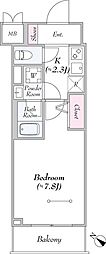 KDXRESIDENCEMachidaNorth 1Kの間取図画像