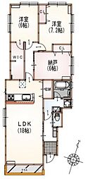 大岡山オークス 2SLDKの間取図画像