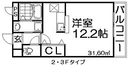 トリオンファーレ 1Kの間取図画像