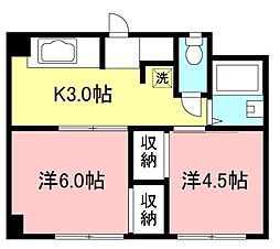 (有)千代田館新館 2Kの間取図画像