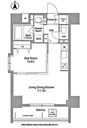 コンフォリア町屋 4階1LDKの間取り