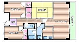 ヴィラージュ葛上 3LDKの間取図画像