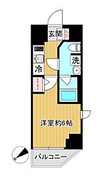 SHOKEN Residence横浜鶴見IV 6階1Kの間取り