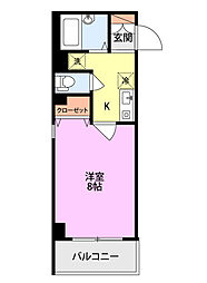 Lily-beFIORE 1Kの間取図画像