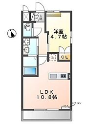 アヴァンティハウス 1LDKの間取図画像