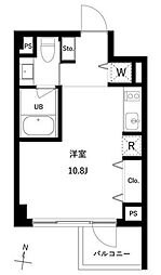 JMF-Residence世田谷三宿 ワンルームの間取図画像