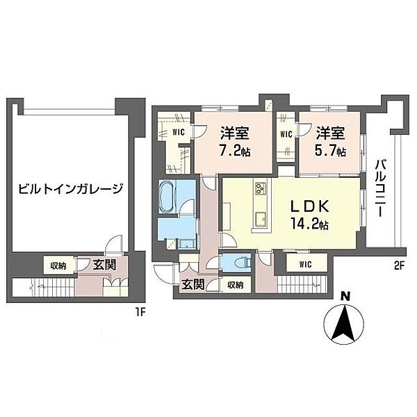 ロゼール 00209｜千葉県流山市おおたかの森東３丁目(賃貸マンション2LDK・2階・89.74㎡)の写真 その2