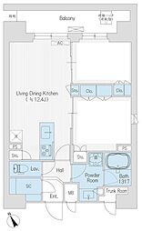 ハレマカニ御苑 2LDKの間取図画像